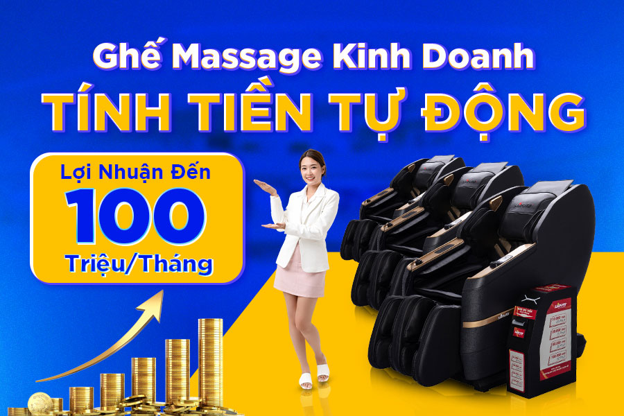 Ghế massage kinh doanh tính tiền tự động 
