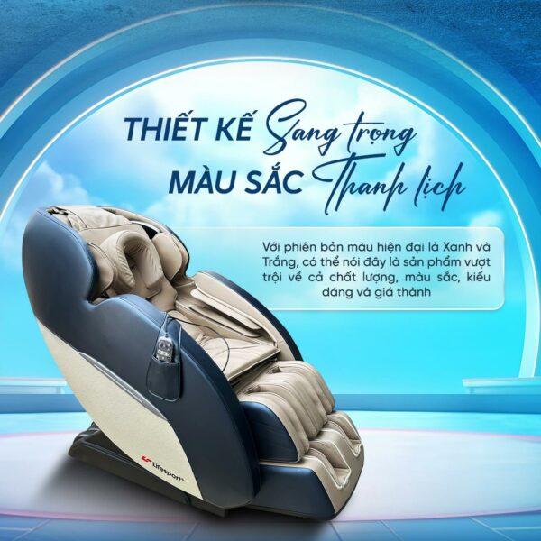 Ghế massage Lifesport LS-2200 có 2 phiên bản màu sắc