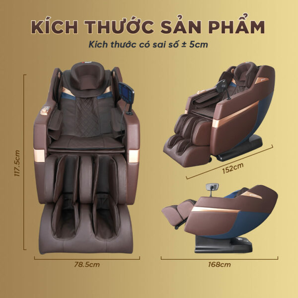 Ghế massage Lifesport LS-288 có kích thước nhỏ họn