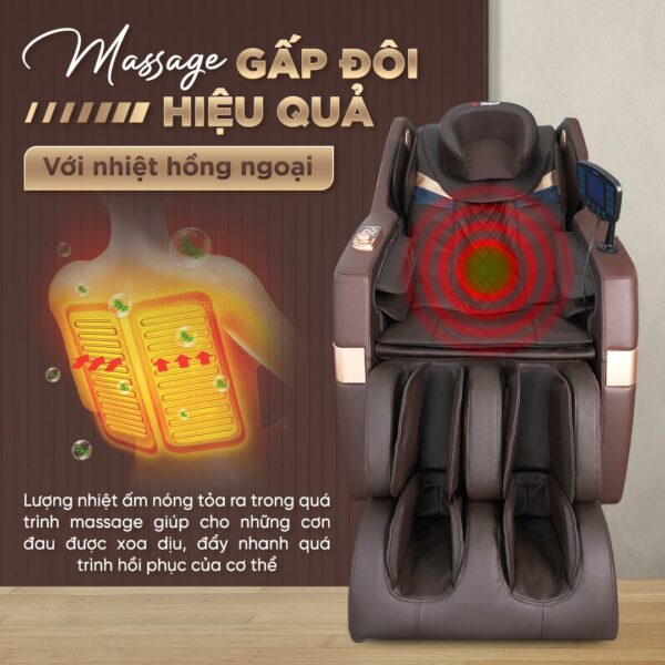 Ghế massage Lifesport LS-288 tích hợp nhiệt hồng ngoại