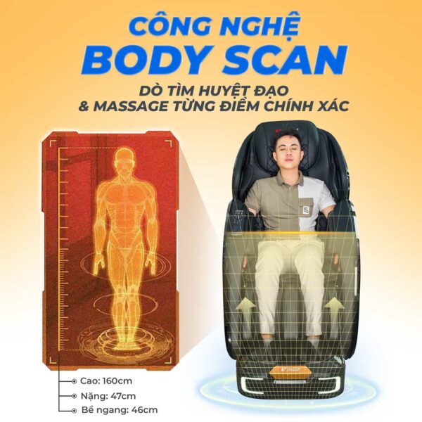 Ghế Massage Lifesport LS-699 với công nghệ Body Scan