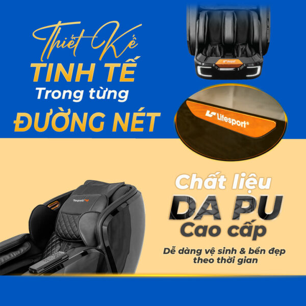 Ghế Massage Lifesport LS-699 được thiết kế đẹp