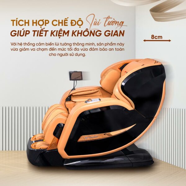 Ghế massage Lifesport LS-799 trang bị tính năng lùi tường thông minh