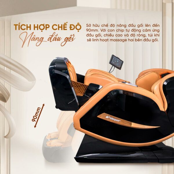 Ghế massage Lifesport LS-799 có chế độ nâng đầu gối