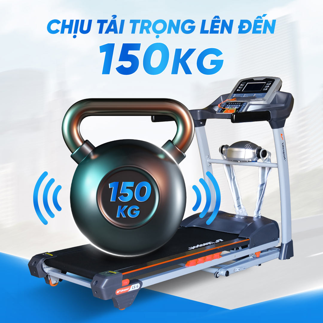 may-chay-bo-lifesport-ls-6-4 Máy Chạy Bộ Lifesport LS-6 có tải trọng đến 150kg