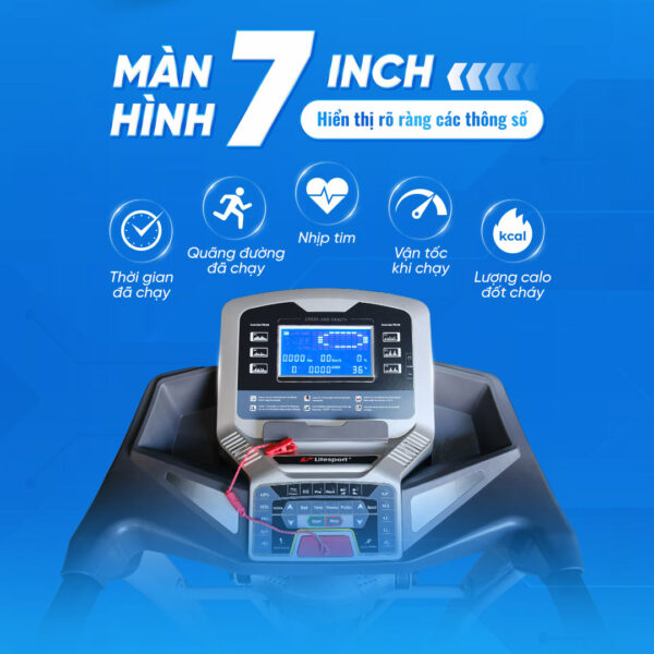 Máy Chạy Bộ Lifesport LS-6 có màn hình 7 in