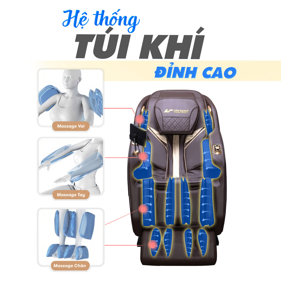 ghe-massage-lifesport-ls-369-5 Ghế massage Lifesport LS-369 trang bị hệ thống túi khí toàn thân