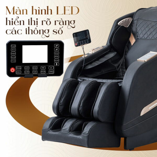 Ghế massage Lifesport LS-678 trang bị màn hình điều hiển Led