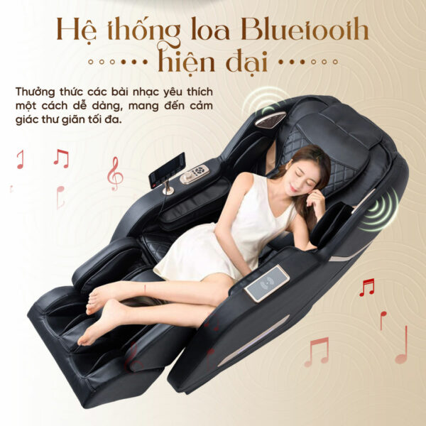 Ghế massage Lifesport LS-678 trang bị hệ thống loa bluetooth