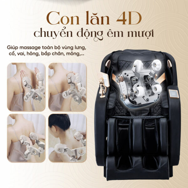 Ghế massage Lifesport LS-678 tích hợp con lăn 4D