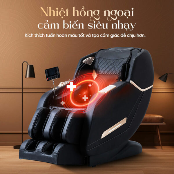 Ghế massage Lifesport LS-678 có nhiệt hồng ngoại cảm biến siêu nhạy