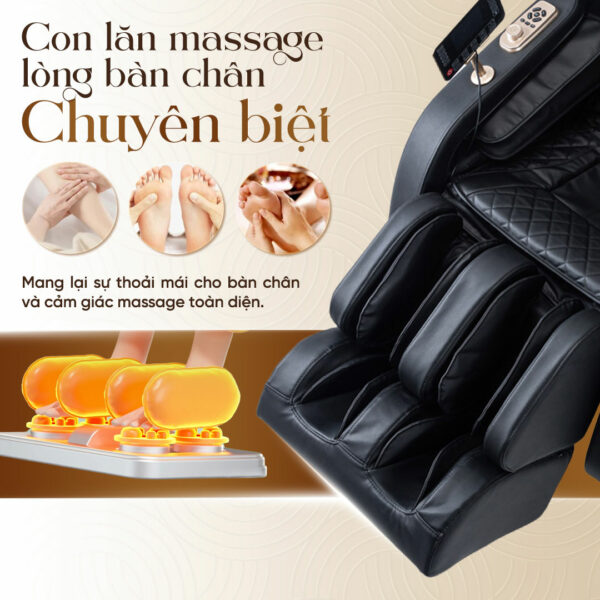 Ghế massage Lifesport LS-678 có con lắn massage ở lòng bàn chân