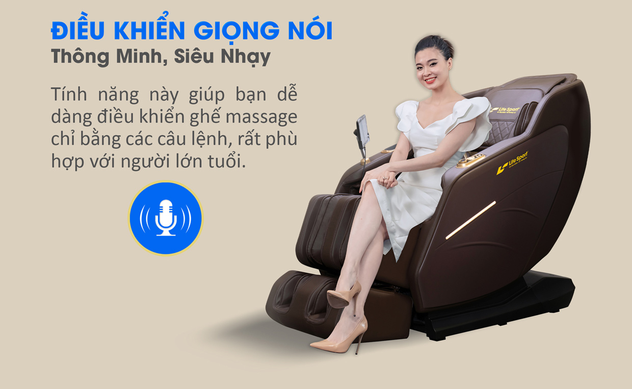 Ghế Massage Lifesport LS-369 điều khiển bằng giọng nói