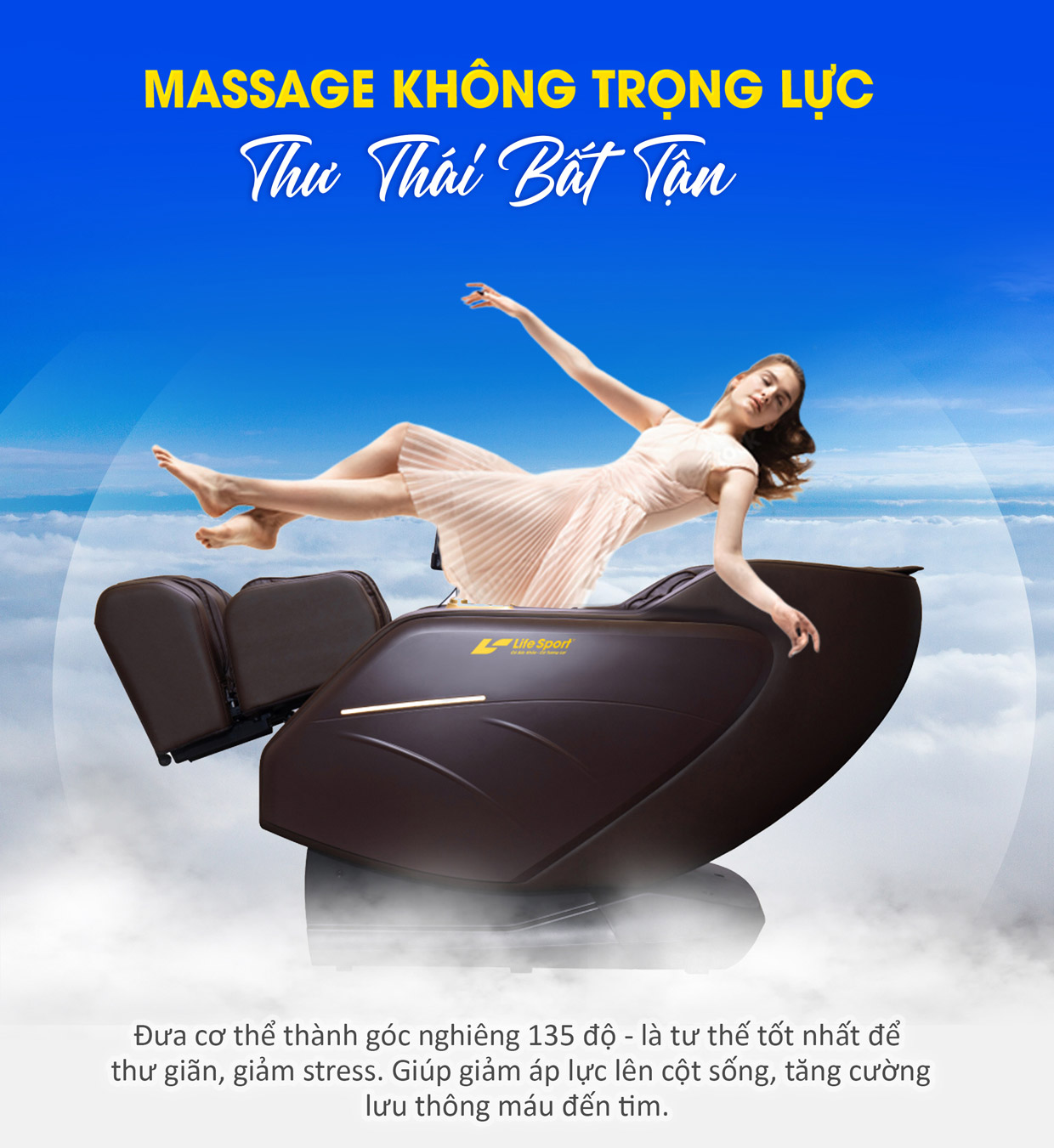 Ghế Massage Lifesport LS-369 có chế độ không trọng lực