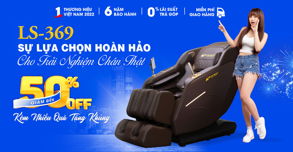 Ghế Massage Lifesport LS-369 cho trải nghiệm mát xe chân thật như ở spa