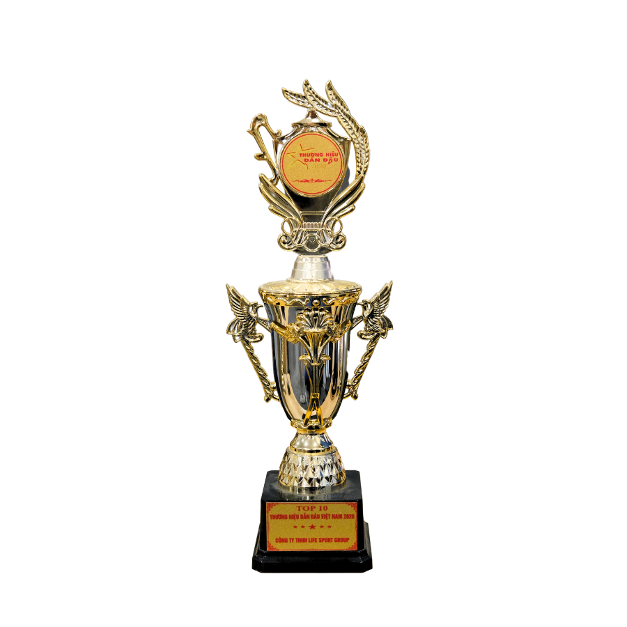 Cúp chứng nhận Lifesport - Top 10 thương hiệu dẫn đầu Việt Nam 2020