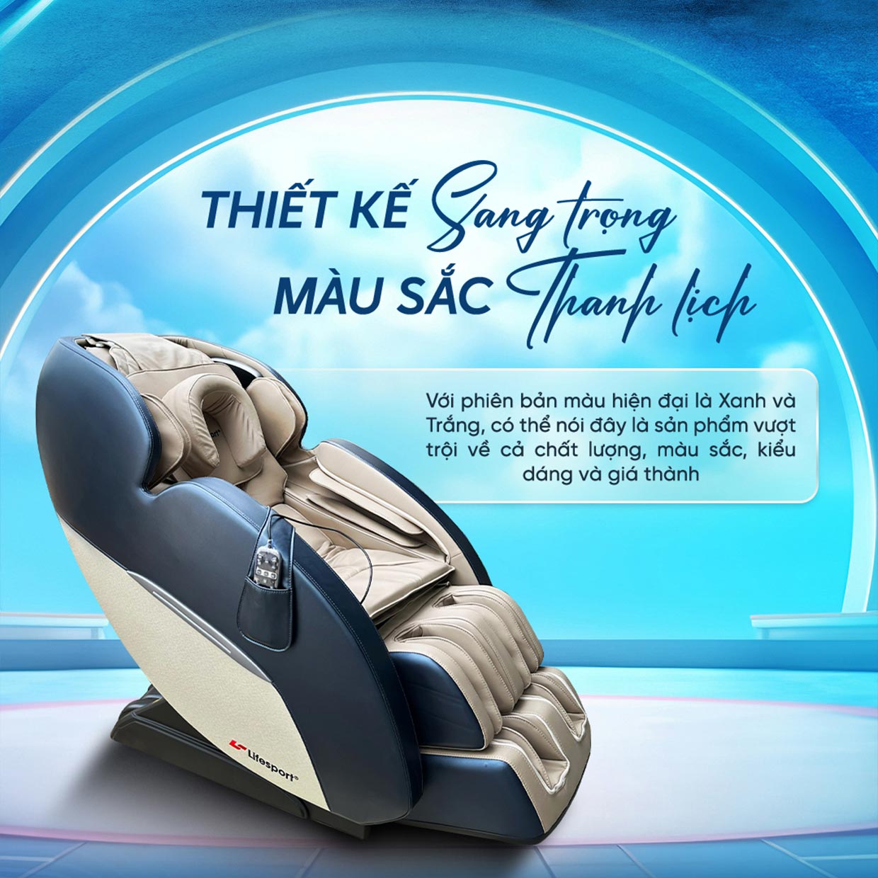 Ghế massage Lifesport LS-2200 thiết kế sang trọng