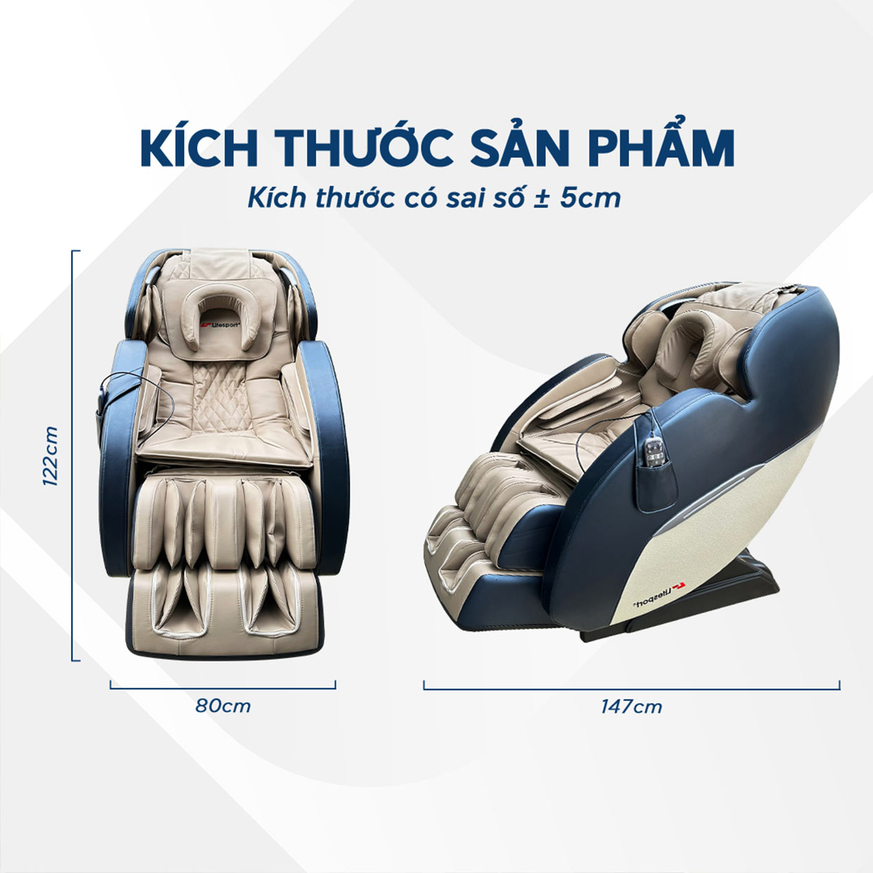 Ghế massage Lifesport LS-2200 kích thước nhỏ gọn