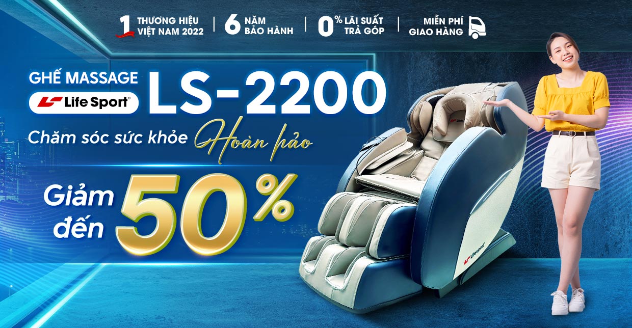 Ghế massage Lifesport LS-2200 giúp chăm sóc sức khỏe hoàn hảo