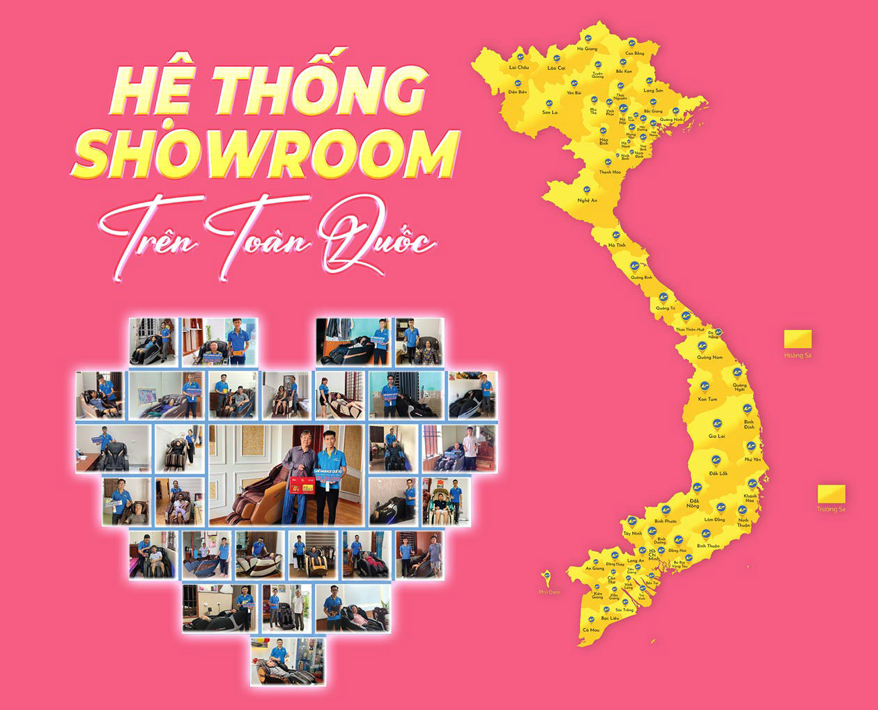 Hệ thống showroom Lifesport có mặt trên toàn quốc