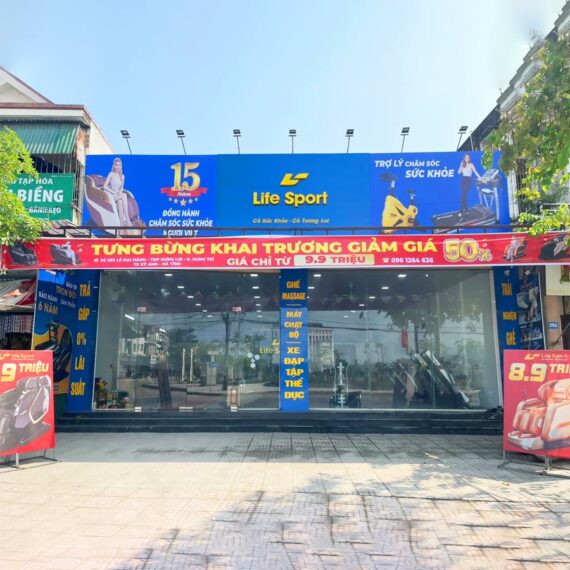 Cửa hàng ghế massage, máy chạy bộ Lifesport Hà Tĩnh