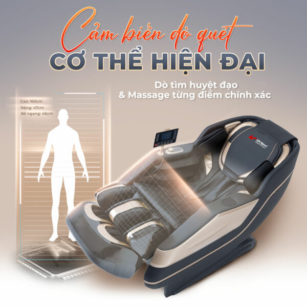 Ghế massage Lifesport Ls-359 dò tìm huyệt đạo và massage chính xác