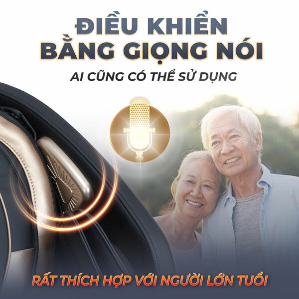 Ghế massage Lifesport Ls-359 cho phép điều khiển bằng giọng nói tiện lợi
