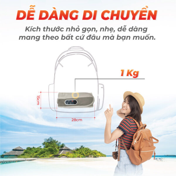 Đai massage cổ vai gáy Fuji-5699 dễ dàng di chuyển với trọng lượng nhẹ nhàng