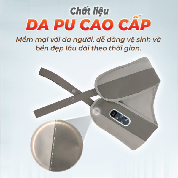 Đai massage cổ Sakuchi UK-878 sử dụng chất liệu da PU cao cấp
